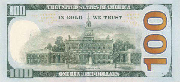 A one-hundred-dollar bill
