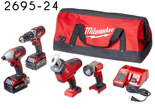 Red Milwaukee drilling kit with model number